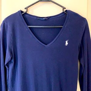 Ralph Lauren- Navy LS tee size medium